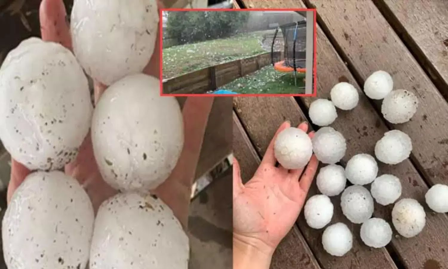  ప్రకృతి ప్రళయం... 9 సెం.మీ. సైజు వడగళ్ళు వాన! పలువురికి తీవ్ర గాయాలు!