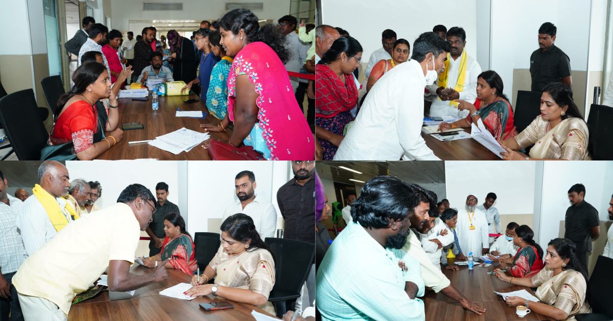 వైసీపీ నేతల భూ దోపిడీ.. చర్యలు తీసుకోవాలంటూ విజ్ఞప్తి! అర్జీలు స్వీకరించి సమస్యల పరిష్కారానికి కృషి!