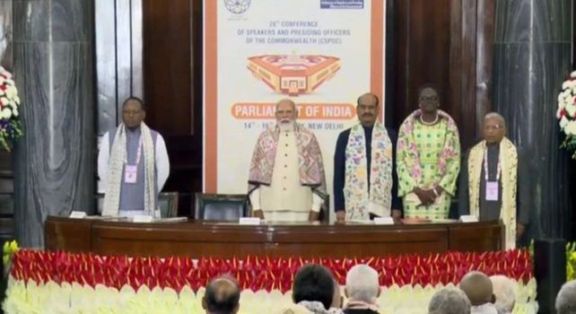 Commonwealth: కామన్వెల్త్ స్పీకర్లు ప్రిసైడింగ్ అధికారుల సదస్సులో పాల్గొన్న ప్రధాని మోదీ.. 75 ఏళ్ల పాటు దేశ పార్లమెంటుగా!