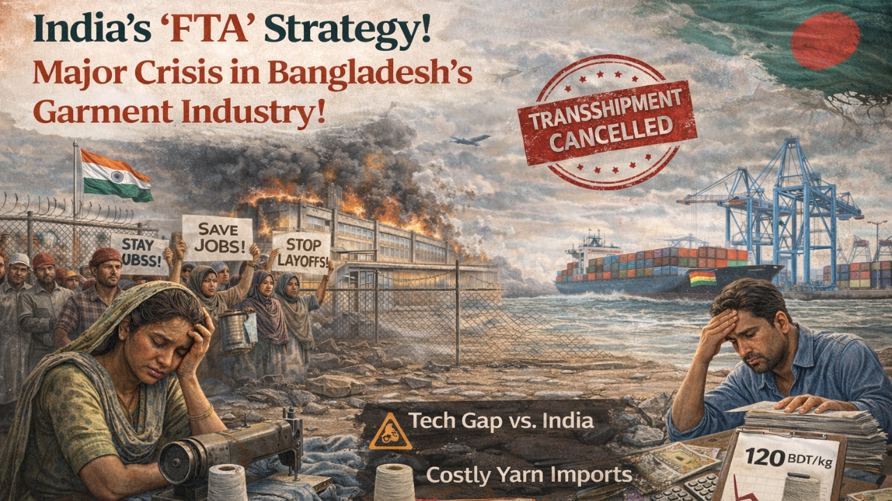 భారత్ 'FTA' వ్యూహం! బంగ్లాదేశ్ వస్త్ర పరిశ్రమలో పెను సంక్షోభం! 
