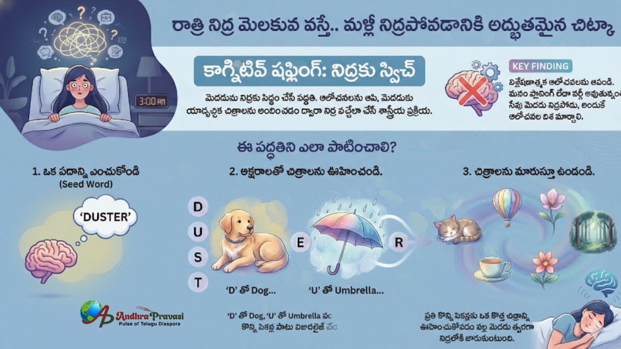 రాత్రి నిద్ర పట్టడం లేదా... ఈ చిట్కా మీ కోసమే!