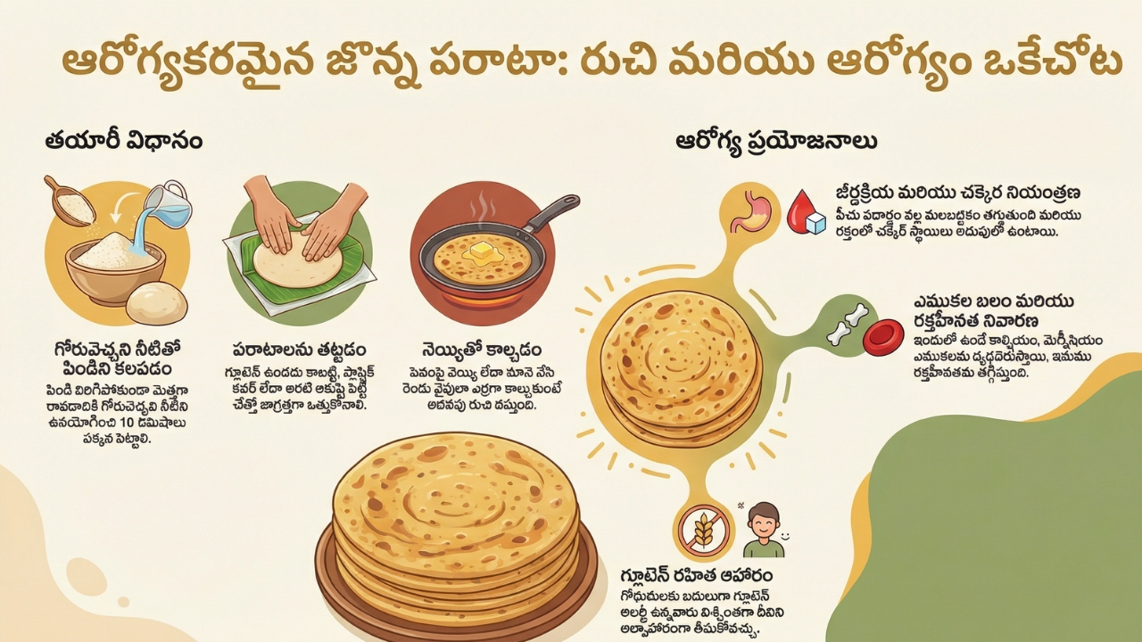 పిల్లల లంచ్ బాక్స్‌లోకి హెల్తీ ఆప్షన్... రుచికరమైన జొన్న మసాలా పరాటా!