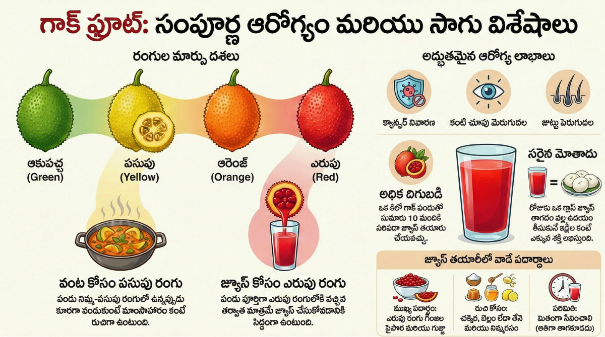 Gac Fruit Health Benefits: గ్యాక్ ఫ్రూట్ ప్రయోజనాలు తెలిస్తే వదిలిపెట్టరు.. అరుదైన గ్యాక్ ఫ్రూట్ విశేషాలు మీకోసం.!!