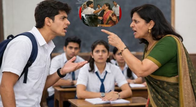 Teacher: పరీక్షకు ఆలస్యం ప్రశ్నించడమే నేరమా..  టీచర్ చెంపదెబ్బతో షాక్!