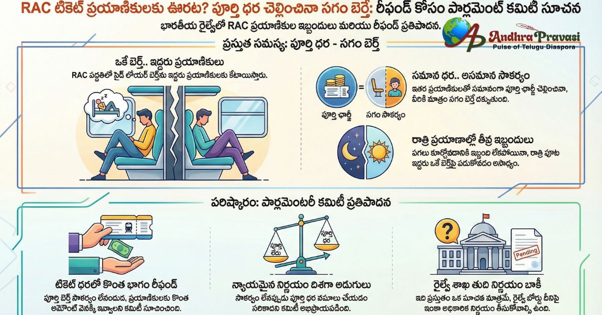 Railway Updates: RAC రైలు ప్రయాణికులకు గుడ్ న్యూస్.. ఫుల్ టికెట్.. సగం బెర్తు.. ఇకపై డబ్బులు వాపస్?