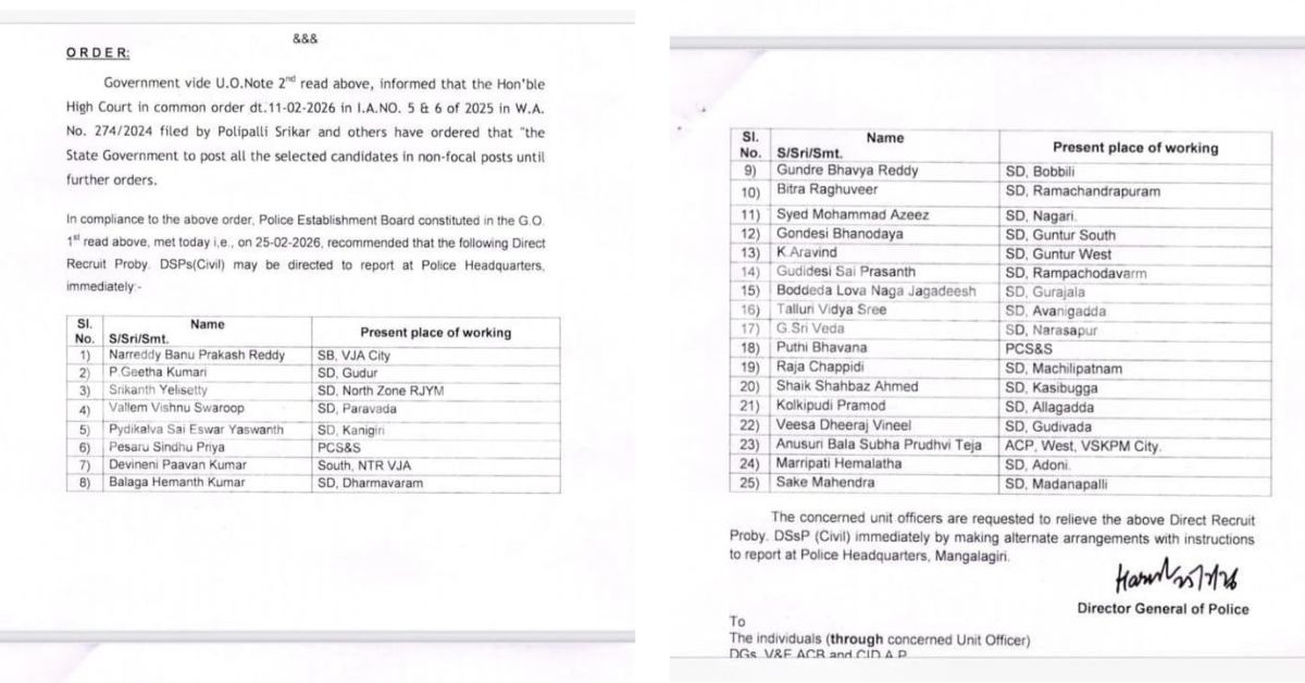 High Court AP DGP Issues: ఏపీలో గ్రూప్-1 ప్రకంపనలు: 25 మంది డీఎస్పీలను విధులనుంచి తప్పిస్తూ డీజీపీ సంచలన ఉత్తర్వులు!