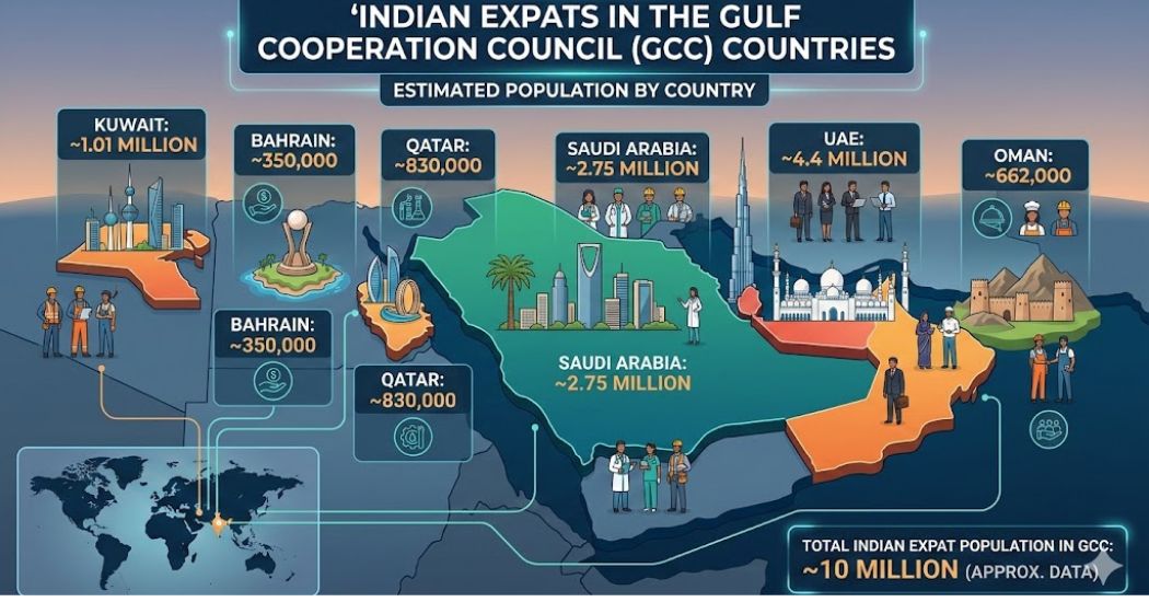 Indian Expats: గల్ఫ్ దేశాల్లో మన వారిదే పైచేయి.. ఏ దేశంలో ఎంతమంది భారతీయులు? గల్ఫ్ డేటా ఇదే.!