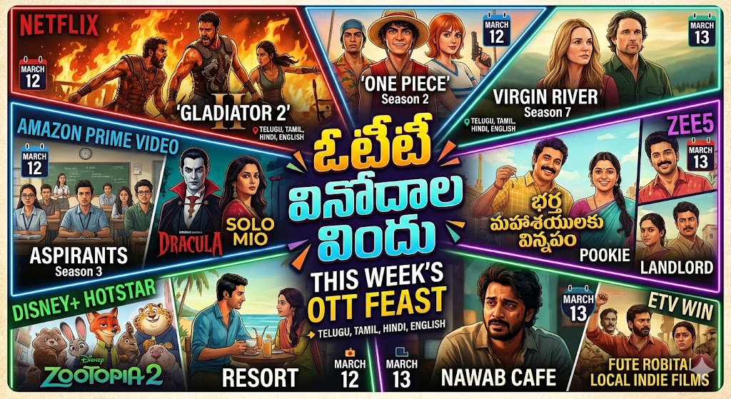 OTT: ఓటీటీ ప్రియులకు పండగే.. ఈ వారం స్ట్రీమింగ్ కానున్న సినిమాల లిస్ట్!