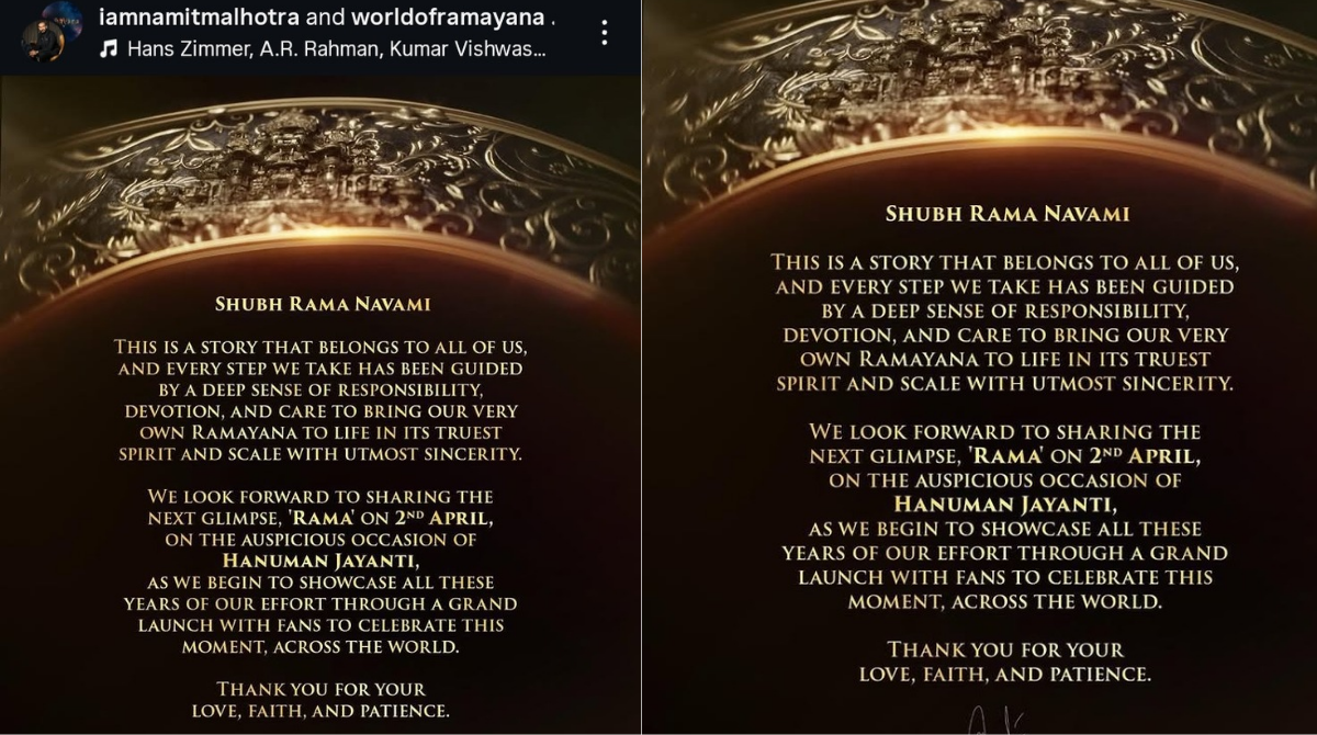 Ramayana Movie update: రామాయణం' బిగ్ అప్‌డేట్..  హనుమాన్ జయంతి రోజే రణబీర్ కపూర్ 'రామ' లుక్ విడుదల! 