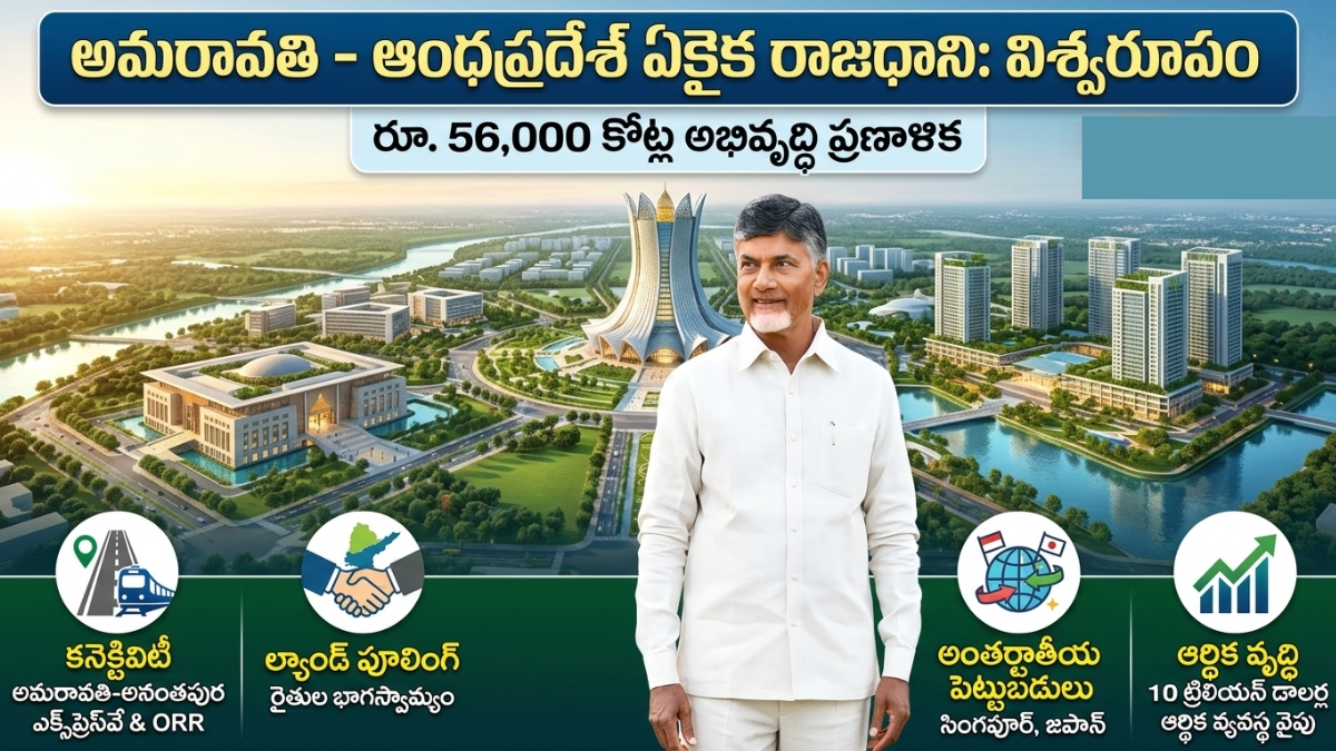 Amaravati Development: అమరావతి ఇక ఏకైక రాజధానిగా విశ్వరూపం... రూ. 56,000 కోట్ల భారీ ప్యాకేజీ!