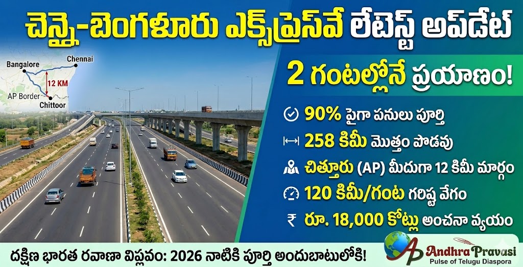 Greenfield Expressway: కేవలం 2 గంటల్లోనే చెన్నై టూ బెంగళూరు.. ఏపీ మీదుగా దూసుకెళ్లనున్న కొత్త ఎక్స్‌ప్రెస్‌వే!