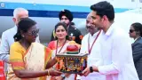 droupadi murmu attends tribal university convocation in visakhapatnam as nara lokesh welcomes her