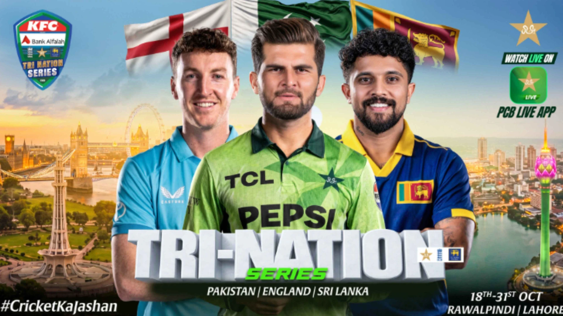 PAK vs ENG vs SL Tri Series 2026