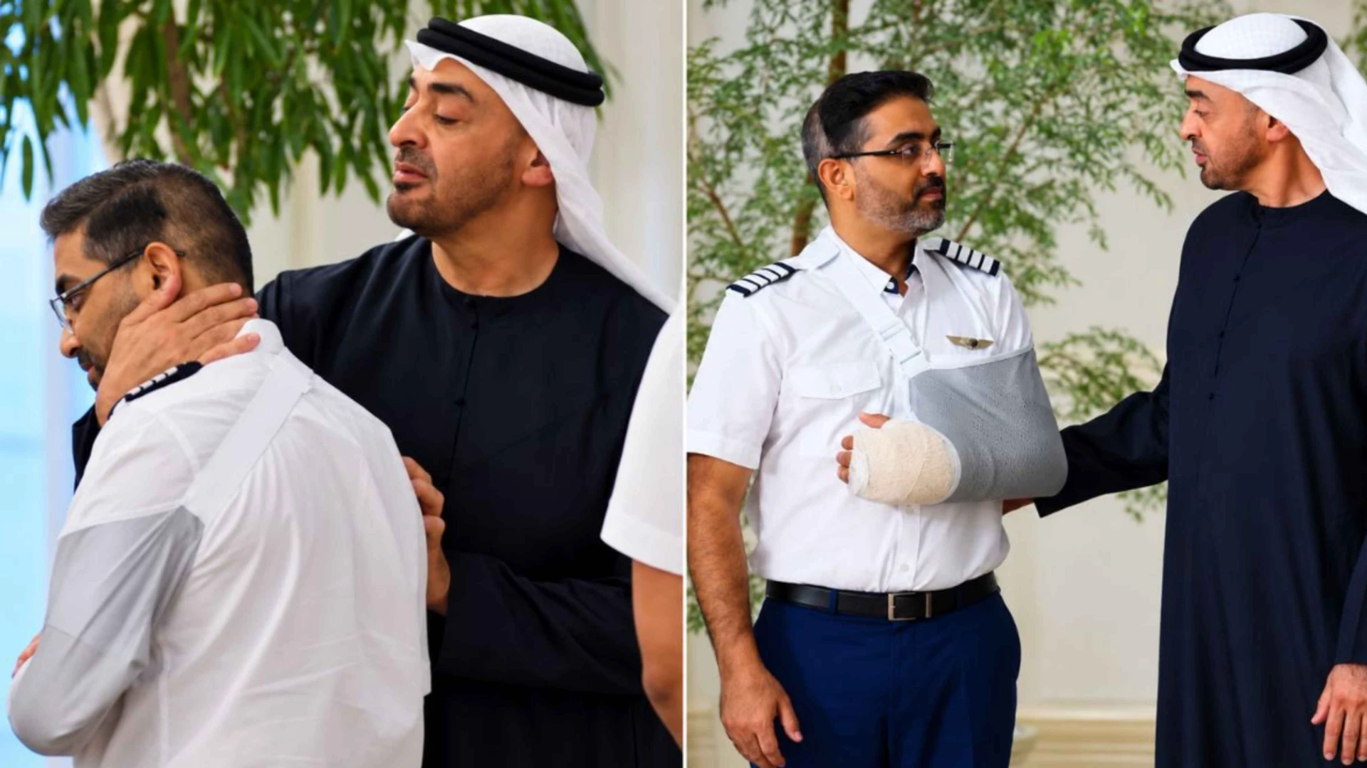 UAE President Meets Injured Indian Pilot